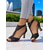 cheap Dress Sandals-Women&#039;s Black Peep Toe Mesh High Heel Sandals with Cutout Design - Stylish Breathable Heels for Casual Dates and Summer Outings