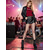 baratos Botas com salto-Botas de combate femininas estilo gótico plataforma Y2K - Botas pretas de cano curto com cadarço inspiradas nos anos 80, com tiras cravejadas e saltos grossos para cosplay, Halloween e streetwear punk