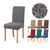 cheap Dining Chair Cover-Elastic Jacquard Chair Covers for Dining Room High Back Dining Dair Removable Washable Chair Cover Protector Slipcovers