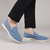 billige Casual loafers-Herre lyseblå slip-on casual loafers – pustende flate sko i semsket skinn med polstret såle for vårantrekk, daglig pendling og avslappede byturer