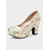 abordables Baroque &amp; Déclaration-Escarpins à talons compensés et imprimés floraux pour femmes – Chaussures élégantes inspirées du vintage des années 1950 pour les fêtes et les mariages