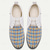 abordables Zapatos Declaración-Zapatos con cordones para hombre tejidos en blanco y azul con material transpirable y diseño moderno: ideales para salidas informales, eventos de verano y uso diario.