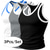 preiswerte Fitness Tank-Tops-Herren Tank Top Unterhemd Ärmelloses Shirt Muskelshirt Ärmellos U-Ausschnitt Rundhalsausschnitt Sommer Farbblock Grubenstreifen Mode Designer Sportlich 3 Teile Rein Mehrfachpackung Lässig Outdoor