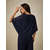 preiswerte Schicke Blusen-Damen Bluse Elegante Oberteile Spitze Patchwork Geschichtet Einfach Elegant Halbarm Rundhalsausschnitt Normale Oberteile Täglich Hochzeitsgast Marineblau Sommer Frühling