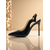 cheap Nightlife Party-Women&#039;s Black and Red Patent Leather Slingback Heels, Pointed Toe Stiletto Pumps for Nightlife, Clubs and Cocktail Parties