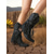 cheap Cowboy &amp; Western Boots-Women&#039;s Western Fringe Cowboy Boots - Tan Faux Suede Star Studded Mid-Calf Boots with Buckle for Rodeo, Country Concerts or Fall Festivals