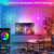 cheap Hallowen Laser Lights-Smart Firework Led Lights USB Powered Room Decor, Color Changing Fireworks Led Lights for Bedroom with Launch Burst Effect, RGB Led Strip Lights Remote App Control for Halloween