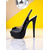 cheap Peep Toe Pumps-Women's Orange Patent PU Leather Platform Stiletto Heels with Peep Toe and Slingback Strap for Nightlife and Club Parties