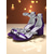 cheap Cocktail-Women&#039;s Purple Satin Block Heel Sandals - Crystal Embellished Ankle Strap Evening Shoes for Elegant Banquets and Cocktail Parties