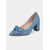 cheap 1950s-Women&#039;s Light Blue Bow Block Heel Pumps – 1950s Vintage Pointed Toe Denim Fabric Heels for Office, Weddings, and Daily Wear