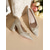 preiswerte Brautjungfer-Elfenbeinfarbene Satin-Hochzeitspumps mit Blockabsatz für Damen, spitze, mit Perlen verzierte formelle Brautschuhe für elegante Zeremonien