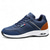 abordables Baskets Décontractées-Baskets à coussin d'air marron et bleu marine pour homme – Chaussures de sport légères et respirantes avec absorption des chocs pour la marche quotidienne, les entraînements en salle de sport et les déplacements urbains