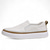 baratos Sapatos Casuais Slip-On-sapatos masculinos slip-on de couro sintético branco com detalhes em marrom – calçados casuais elegantes e confortáveis para uso diário e ocasiões descontraídas