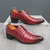economico Scarpe Derby-Scarpe eleganti da uomo in similpelle con motivo coccodrillo rosso – scarpe oxford business lucide e alla moda per eventi formali, feste serali, occasioni eleganti e look professionali