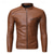 cheap Leather Jackets-Men&#039;s Faux Leather Jacket Biker Jacket Motorcycle Jacket Vacation Daily Windproof Warm Pocket Fall Winter Plain Fashion Classic Stand Collar Regular Black Yellow Jacket