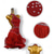 abordables robe de compétition-Robe de danse latine rouge à épaules dénudées et à diamants pour femmes, jupe en maille de compétition