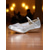 cheap Latin Shoes-Women&#039;s Gold Glitter Mesh Ballet Flats with Embroidered Lace - Professional Dance Shoes for Stage Performance, Ballroom Practice and Recital Wear