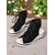 voordelige Sleehaksandalen-Dames veter-spijkerbroeken met sleehak, modieuze peeptoe zomerschoenen, perfect voor aan het zwembad, brunchuitjes en cafés aan zee