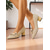 cheap Block Heels-Women&#039;s Green Knit Bow Block Heels – Breathable Flyknit Fabric, Lightweight &amp; Comfortable Mid Heels for Commuting, Office and Daily Wear