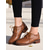 cheap Women&#039;s Oxfords-Women&#039;s Brown Faux Leather Brogue Oxford Shoes – Classic Wingtip Lace-Up Flats for Work, Daily Office Wear and Fall Outings