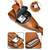 abordables Sacs pour homme-Sac bandoulière en similicuir marron pour homme - Sac de poitrine imperméable et résistant aux rayures avec bandoulière réglable pour les voyages, le travail ou une utilisation quotidienne décontractée en soirée