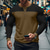 cheap Men&#039;s Casual T-shirts-Men&#039;s T Shirt Henley Shirt Tee Tee Top Long Sleeve Henley Summer Spring Color Block Fashion Designer Basic Patchwork Vacation Street Going out Black Brown Green Top Tee for Men
