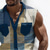 cheap Men&#039;s Western Shirts-Men&#039;s Color Block Patchwork Shirt Western Shirt Cowboy Shirt Sleeveless Western Style Outdoor Work Causal Summer Spring Turndown 3D Print Front Two Pockets Button Up Shirts Army Green Blue Brown