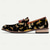 abordables Zapatos Declaración-Mocasines negros de jacquard para hombre con diseño sin cordones y bordado de libélula, ideales para reuniones nocturnas, bodas y ocasiones semiformales.
