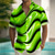 cheap Geometric Pattern-Men&#039;s Geometric Waves Shirt Summer Shirt Button Up Shirt Short Sleeve Fashion Casual Vacation Holiday Streetwear Summer Turndown 3D Print Front One Pocket Linen Like Shirt Yellow Blue Purple Green