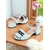 cheap Dress Sandals-Women’s Light Blue Chunky Heel Sandals with Buckle Detail – Elegant Open-Toe Dress Shoes for Ladies, Perfect for Summer Parties, Office and Casual Outings