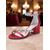 cheap Cocktail-Women&#039;s Purple Satin Block Heel Sandals - Crystal Embellished Ankle Strap Evening Shoes for Elegant Banquets and Cocktail Parties