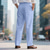 cheap Holiday-Men&#039;s Linen Pants Trousers Summer Pants Beach Pants Pocket Straight Leg Plain Comfort Breathable Vacation Daily Holiday Hawaiian Boho Black White