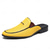 cheap Men's Clogs &amp; Mules-Men's Yellow Perforated Slip-On Loafers – Bold Color with Breathable Design, Lightweight and Stylish for Summer Outings, Driving and Casual Office Looks
