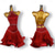 abordables robe de compétition-Robe de danse latine rouge à épaules dénudées et à diamants pour femmes, jupe en maille de compétition