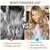 cheap Clip in Extensions-Clip in Hair Extensions 24 Inch 8PCS Natural Black Mix Silver Grey Long Wavy Synthetic Hair Extensions Clip ins Thick Double Weft Extensions for Women