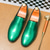 abordables Mocasines-Mocasines metálicos dorados brillantes para hombre: zapatos de vestir de piel sintética de moda para fiestas, recepciones de boda, presentaciones en el escenario, noches de graduación y eventos en clubes nocturnos.