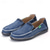 cheap Slip-On Casual Shoes-Men's Blue Denim Loafers with Frayed Edge Design Slip-On Lightweight Casual Shoes for Weekend Outings Summer Strolls and Daily Comfort