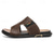 ieftine Sandale de vacanță-Sandale slip-on maro pentru bărbați, cu decupaje, din piele ecologică moale, de vară, pentru confort în interior, treburi de weekend și utilizare casual în aer liber