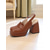 cheap 1950s-Women&#039;s Brown Chunky Platform Loafer Heels with Slingback Strap – Retro 1950s Style Block Heel Pumps for Fashion Events, Streetwear, and Daily Wear