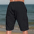 baratos Feriado-Homens Shorts de algodão e linho Bermuda Cargo Calção Shorts de verão Com Cordão Cintura elástica Bolso multi Tecido Conforto Vestível Comprimento do joelho Ao ar livre Esporte Diário Moda Casual