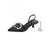 cheap Kitten Heels-Women&#039;s Denim Pointed Toe Slingback Flats, Rhinestone Buckle Detail Casual Dress Shoes, Stylish and Comfortable for Everyday Wear and Romantic Dates