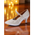 abordables Chaussures de danses latines-Escarpins de danse Mary Jane à paillettes argentées pour femmes avec talon moyen - Chaussures de performance professionnelles pour spectacles latins, de salon et de scène