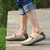 cheap Slip-On Casual Shoes-Men's Blue Denim Loafers with Frayed Edge Design Slip-On Lightweight Casual Shoes for Weekend Outings Summer Strolls and Daily Comfort