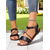 cheap Casual Sandals-Women&#039;s Red Flat Sandals – Comfortable Summer Shoes with Metal Accents for Beach, Park and Garden Parties