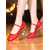 cheap Latin Shoes-Women&#039;s Gold Glitter Mesh Ballet Flats with Embroidered Lace - Professional Dance Shoes for Stage Performance, Ballroom Practice and Recital Wear