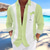 cheap Food &amp; Drinks-Men&#039;s Bird Cocktail Shirt Summer Hawaiian Shirt Button Up Shirt Long Sleeve Hawaiian Outdoor Vacation Holiday Spring Fall Turndown 3D Print Linen Like Shirt Light Green Blue Purple Green