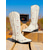 economico Stivali da cowboy e occidentali-stivali da cowboy western color crema da donna con ricami a stelle colorate – stivali da rodeo retrò a metà polpaccio per concerti country, festival e abiti americani