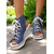 voordelige Sleehaksandalen-Dames veter-spijkerbroeken met sleehak, modieuze peeptoe zomerschoenen, perfect voor aan het zwembad, brunchuitjes en cafés aan zee