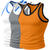 preiswerte Fitness Tank-Tops-Herren Tank Top Unterhemd Ärmelloses Shirt Muskelshirt Ärmellos U-Ausschnitt Rundhalsausschnitt Sommer Farbblock Grubenstreifen Mode Designer Sportlich 3 Teile Rein Mehrfachpackung Lässig Outdoor
