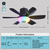 cheap Ceiling Fan Lights-1pc Modern Ceiling Fan Chandelier Smart Remote Control, E27 Screw Base - Easy Install, Strong Wind for Living Room, Bedroom, Study, Kitchen, Workshop, Ceiling Fan